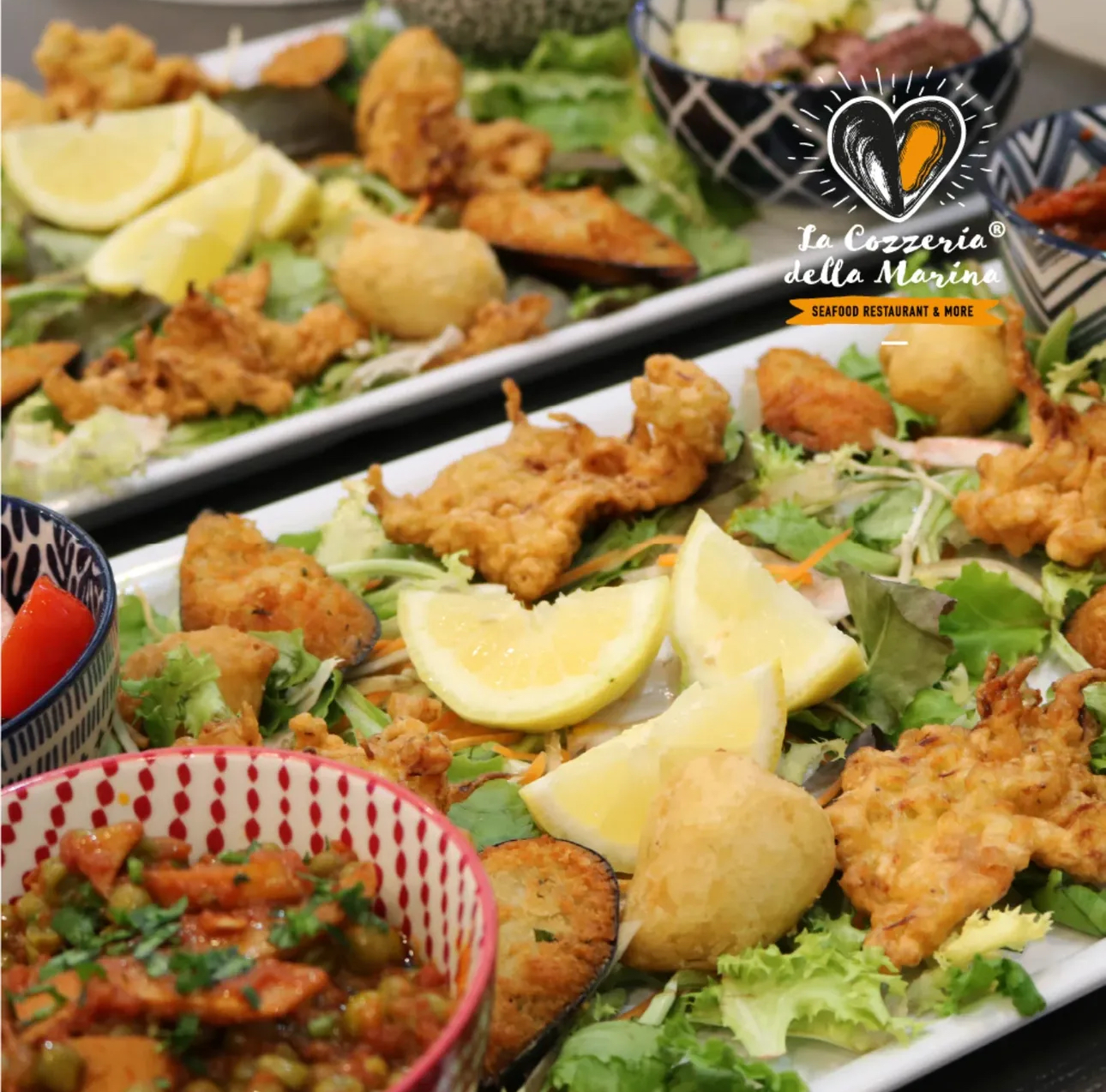 Frittura mista di calamari e gamberi